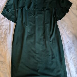 Grace Karin Green Off-Shoulder Dolman Sleeve Dress